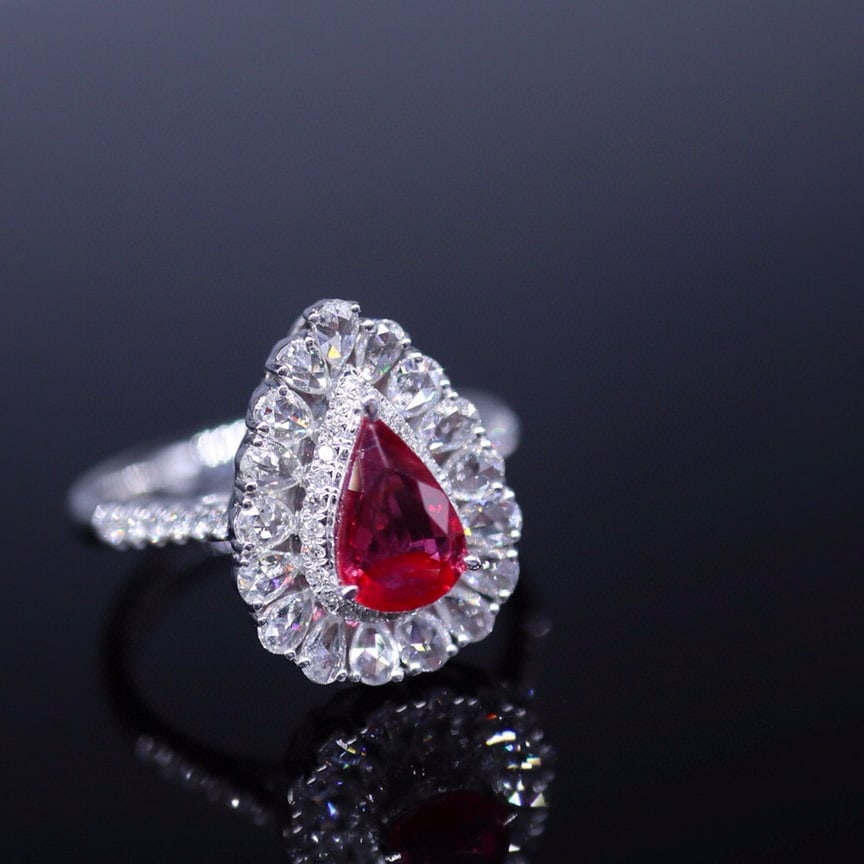 14k Gold 1.02 Ct Natural Ruby & Diamond Ring - 3