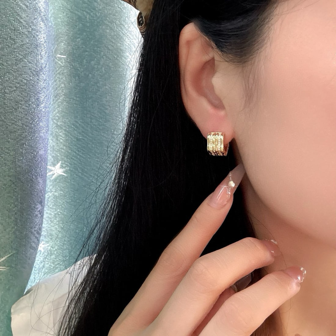 14k Gold 0.48 Ct Natural H Diamond Earrings - 6