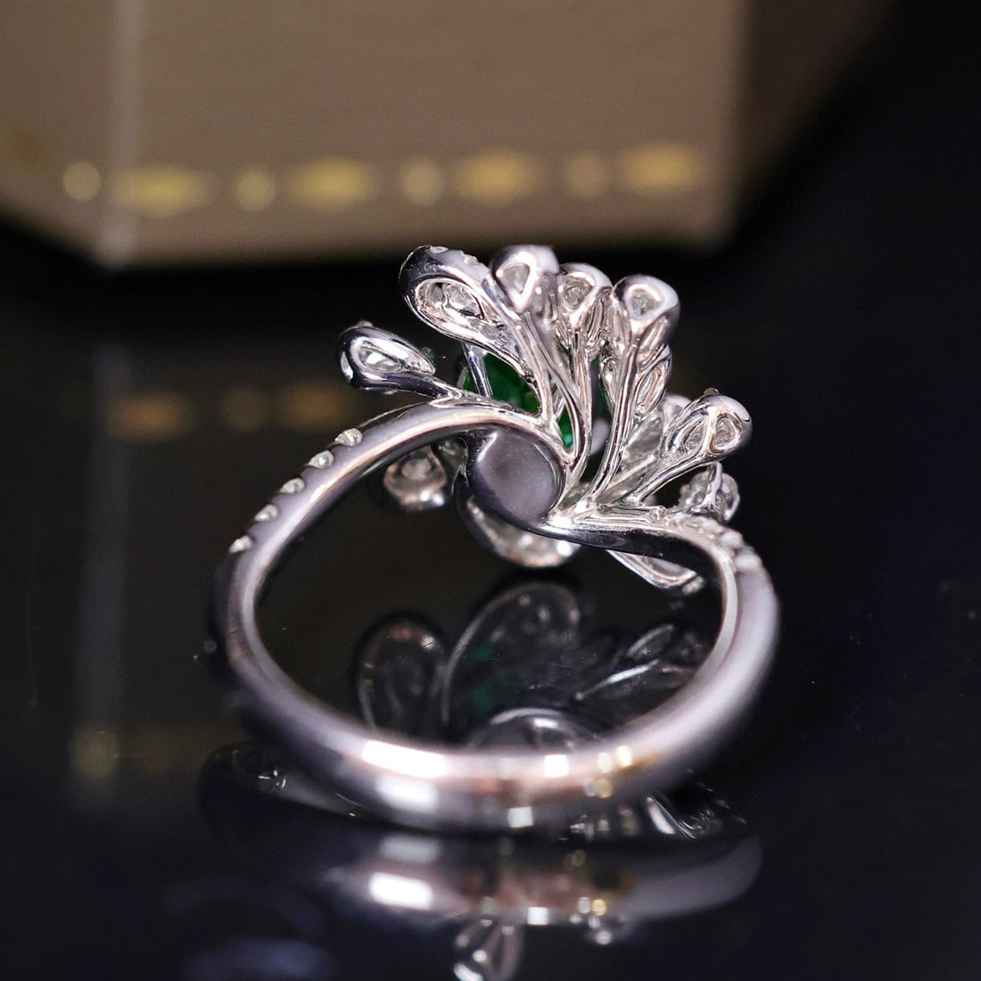 14k Gold 1.99 Ctw Vivid Green Natural Emerald & Diamond Ring - 6