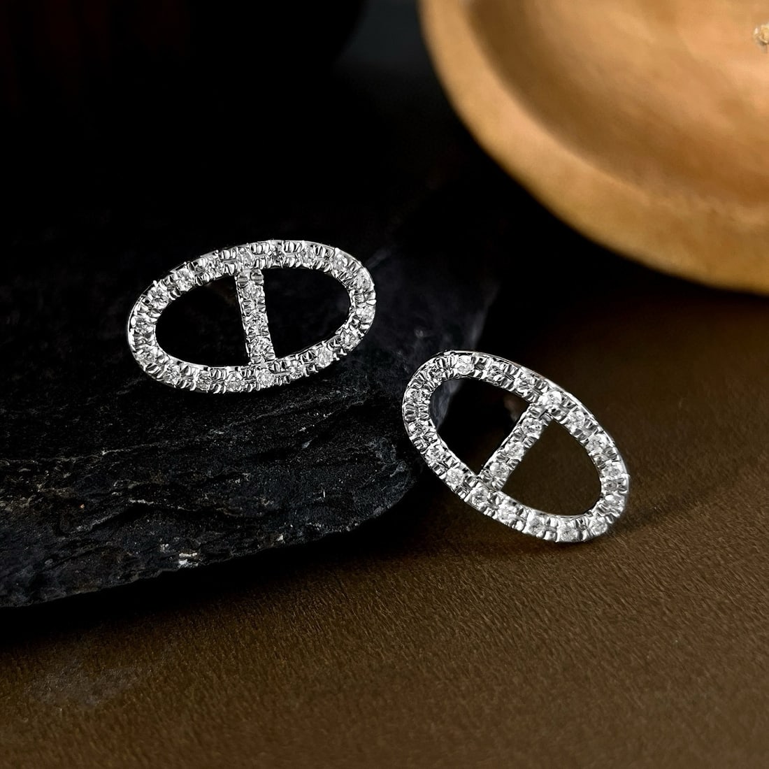 14k Gold 0.26 Ct Natural H Diamond Earrings - 2