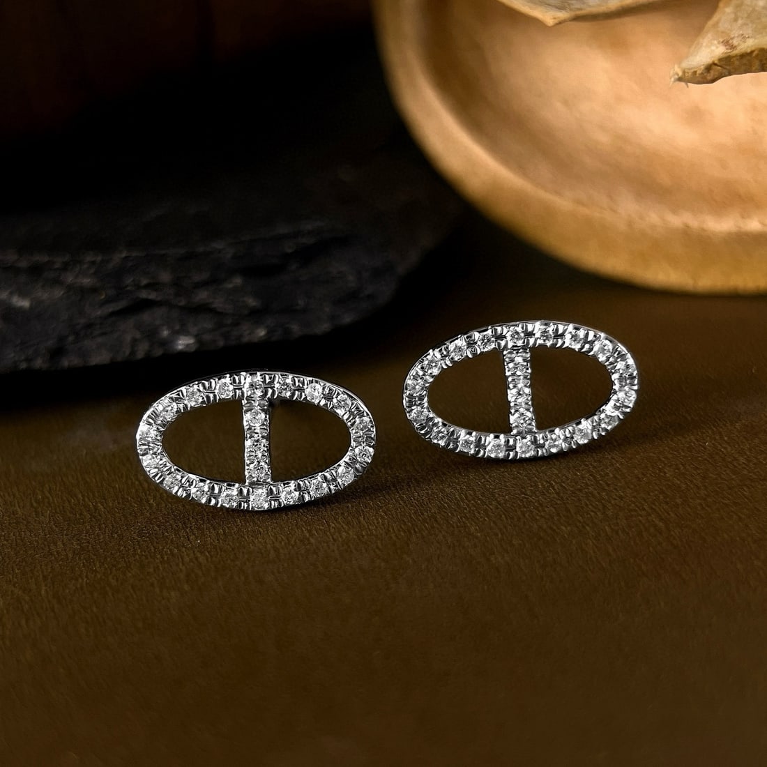 14k Gold 0.26 Ct Natural H Diamond Earrings - 3