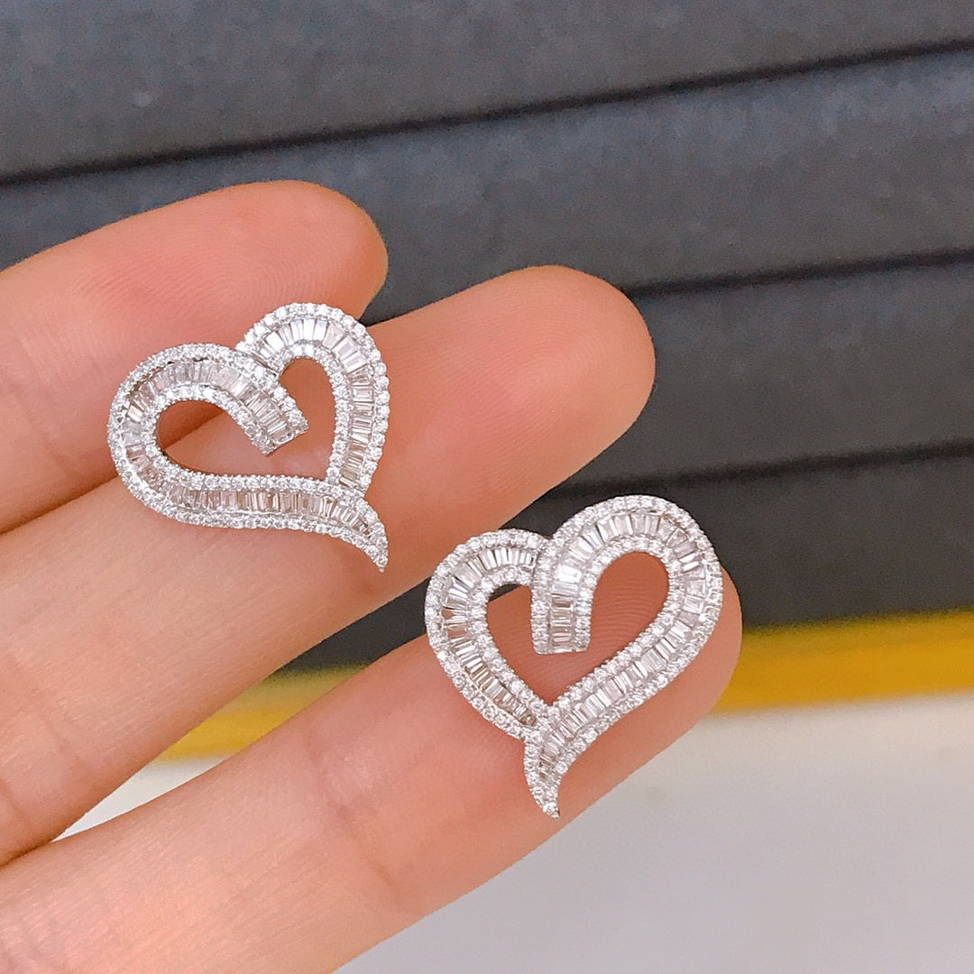 14k Gold 1 Ct Natural H Diamond Earrings - 2