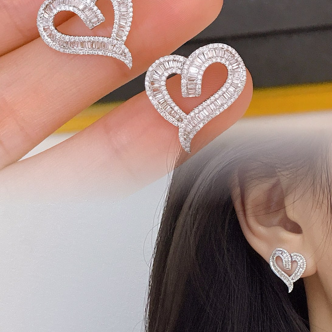 14k Gold 1 Ct Natural H Diamond Earrings - 3