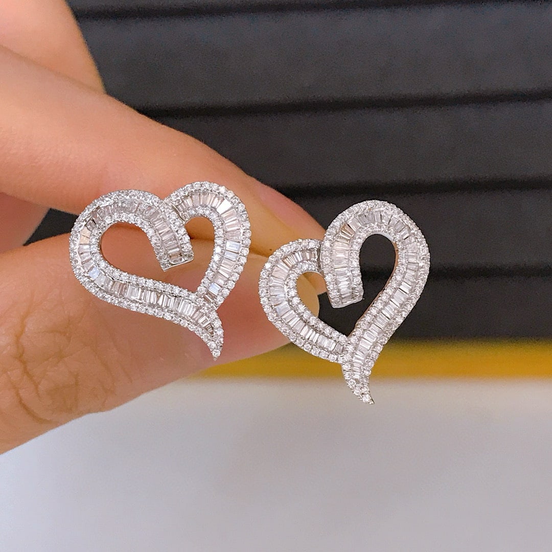 14k Gold 1 Ct Natural H Diamond Earrings - 4