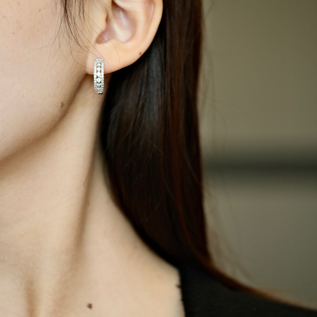 14k Gold 1.12 Ct Natural H Diamond Earrings - 3