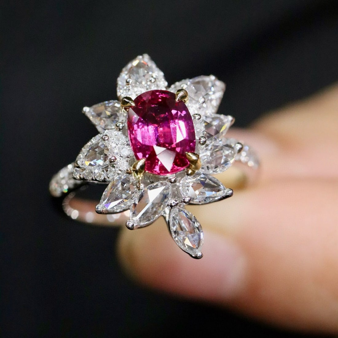 14k Gold 2.20 Ctw Natural Ruby & Diamond Ring - 2