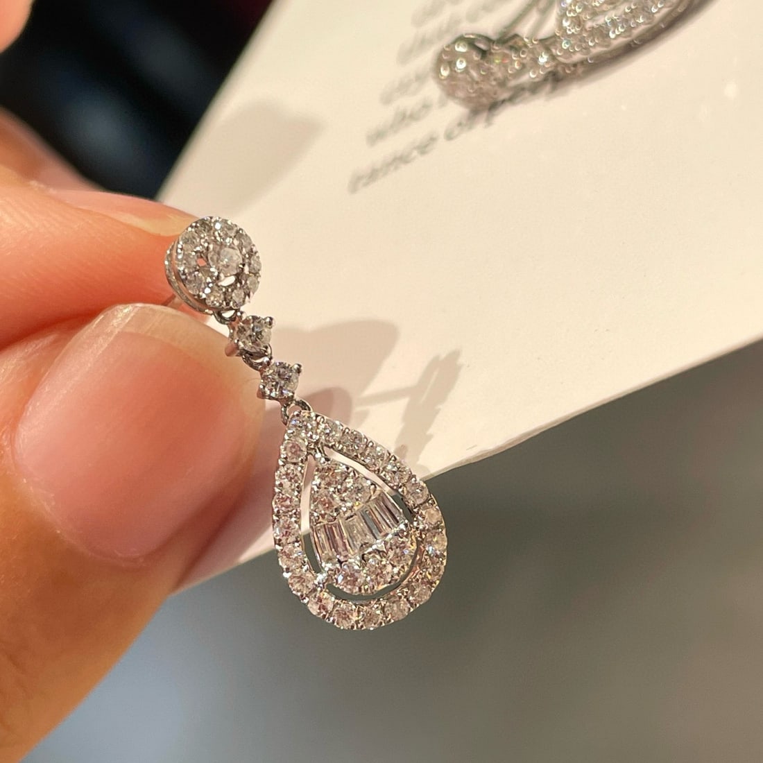 14k Gold 0.80 Ct Natural H Diamond Earrings - 3