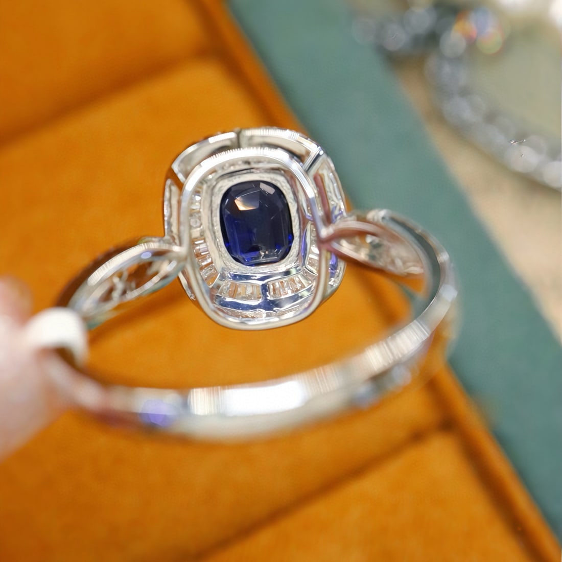 14k Gold 1.53 Ctw Natural Sapphire & Diamond Ring - 4