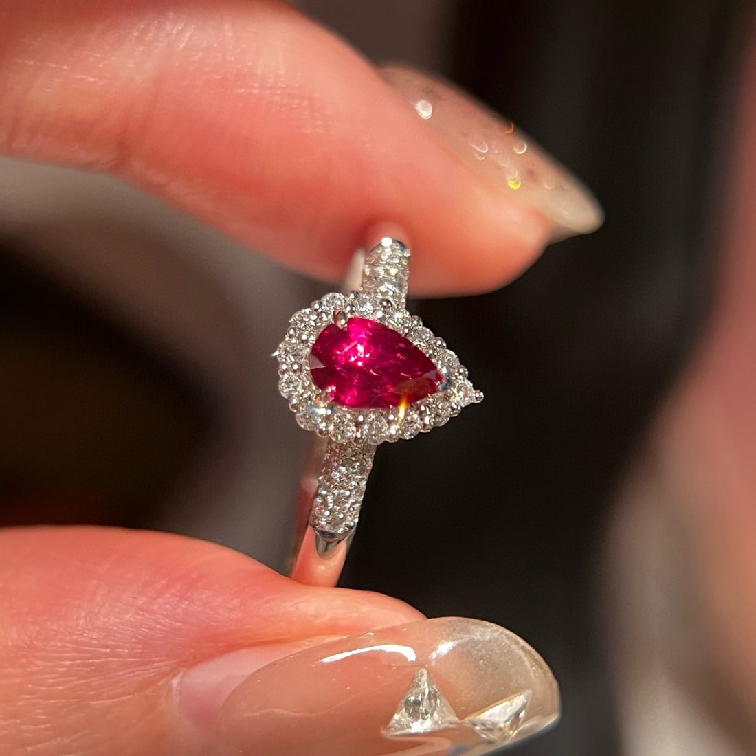 14k Gold 0.75 Ctw Natural Ruby & Lab Grown Diamond Ring - 2