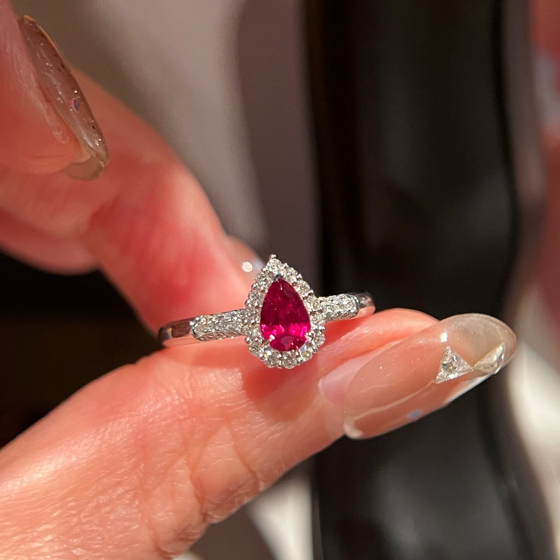 14k Gold 0.75 Ctw Natural Ruby & Lab Grown Diamond Ring - 3