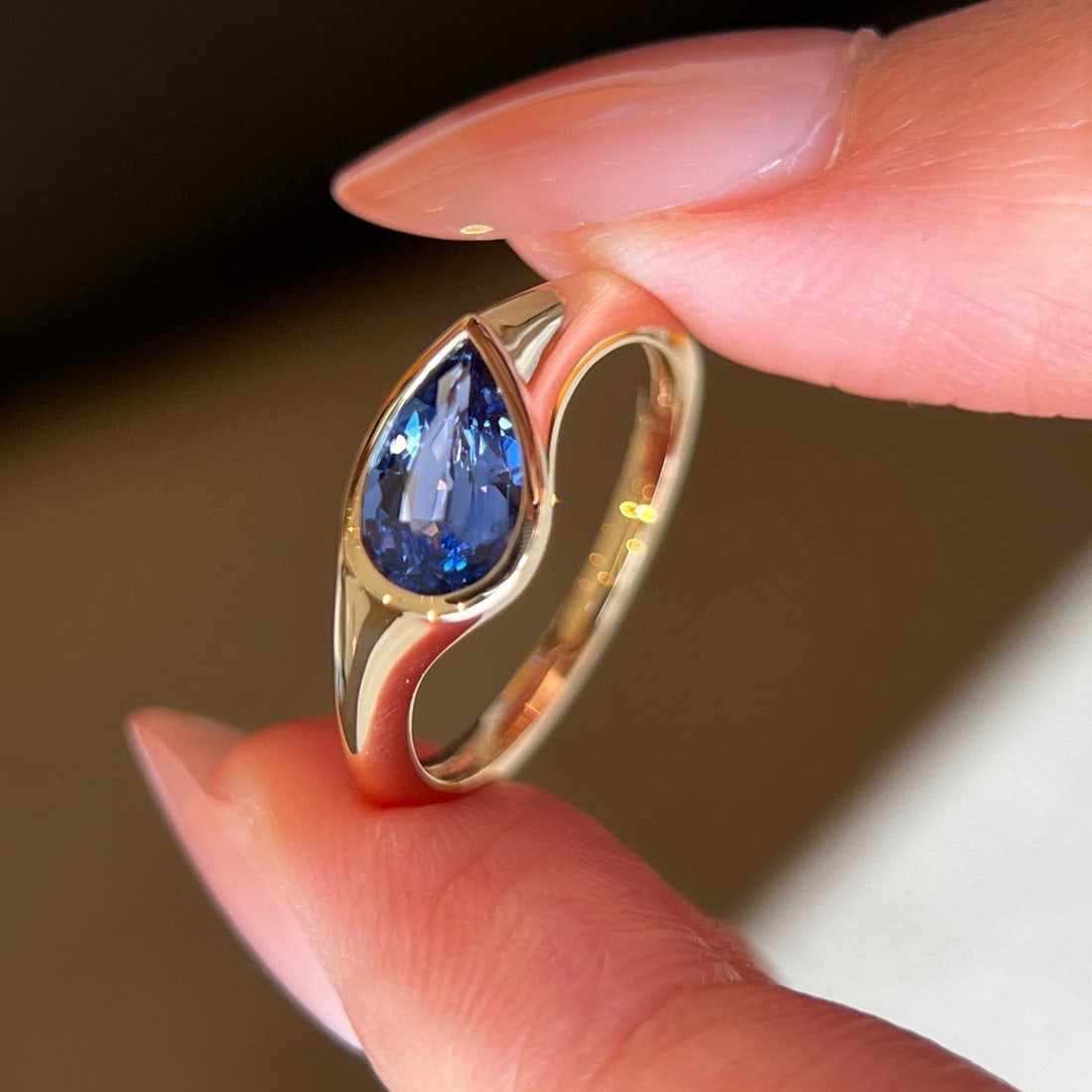 14k Gold 1.06 Ct Natural Sapphire Ring - 2