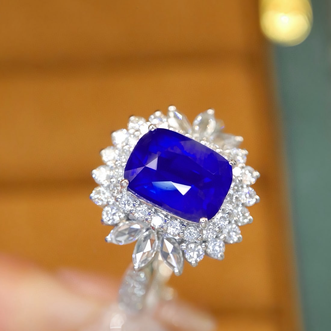 14k Gold 2.56 Ctw Natural Sapphire & Diamond Ring - 3