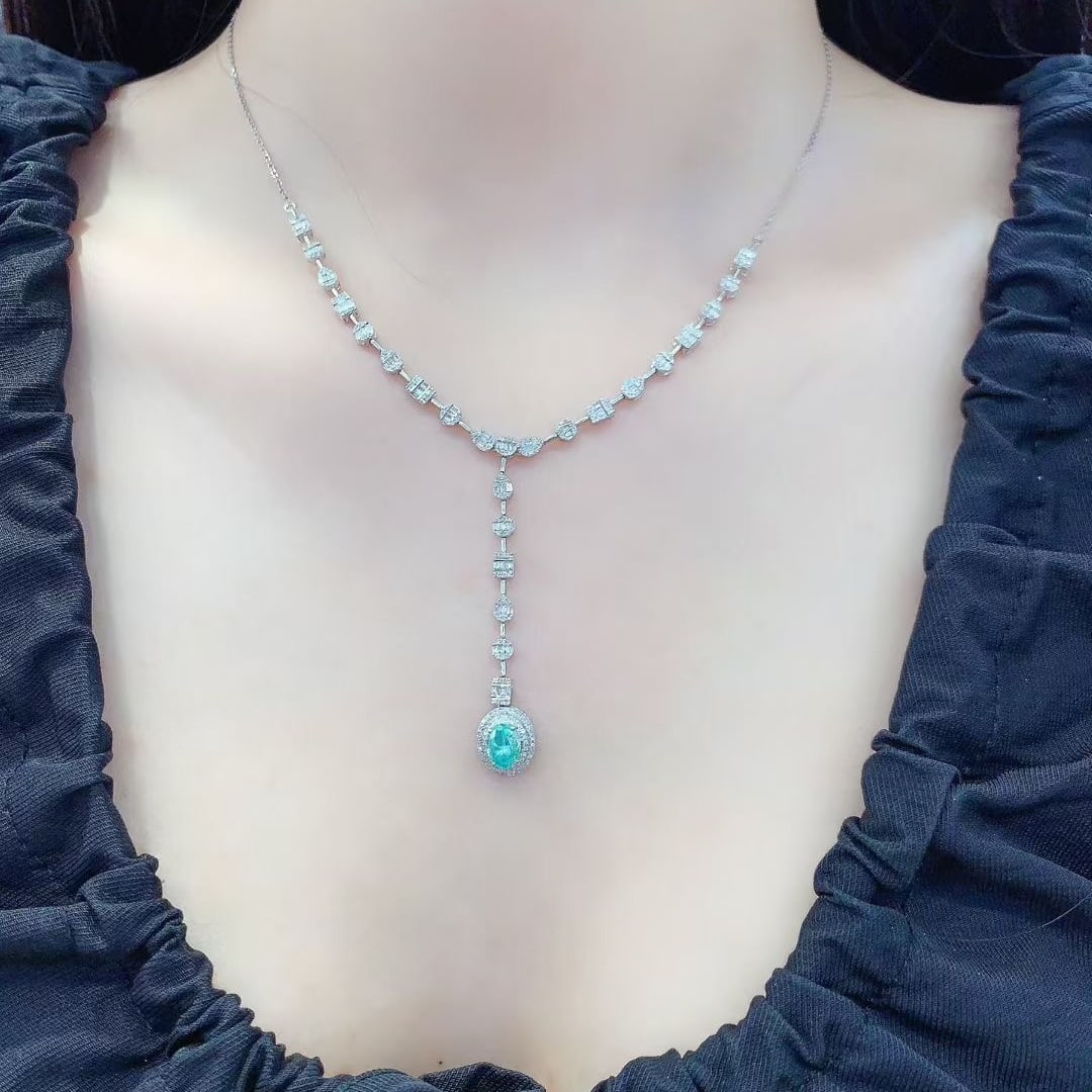 14k Gold 1 Ct Natural H Diamond Necklace - 2