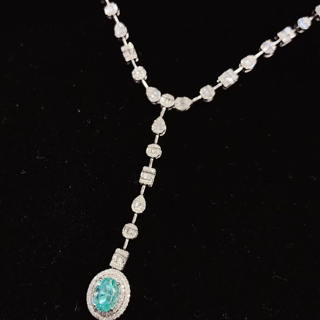 14k Gold 1 Ct Natural H Diamond Necklace - 3