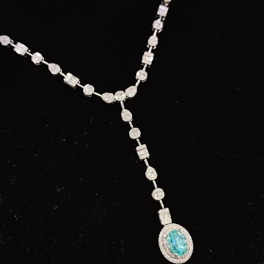 14k Gold 1 Ct Natural H Diamond Necklace - 4