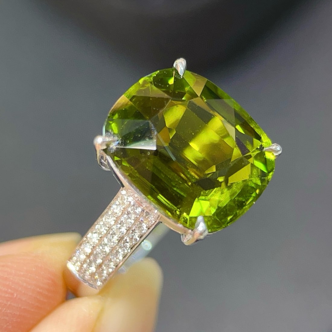 14k Gold 6.80 Ctw Natural Tourmaline & Diamond Ring - 2