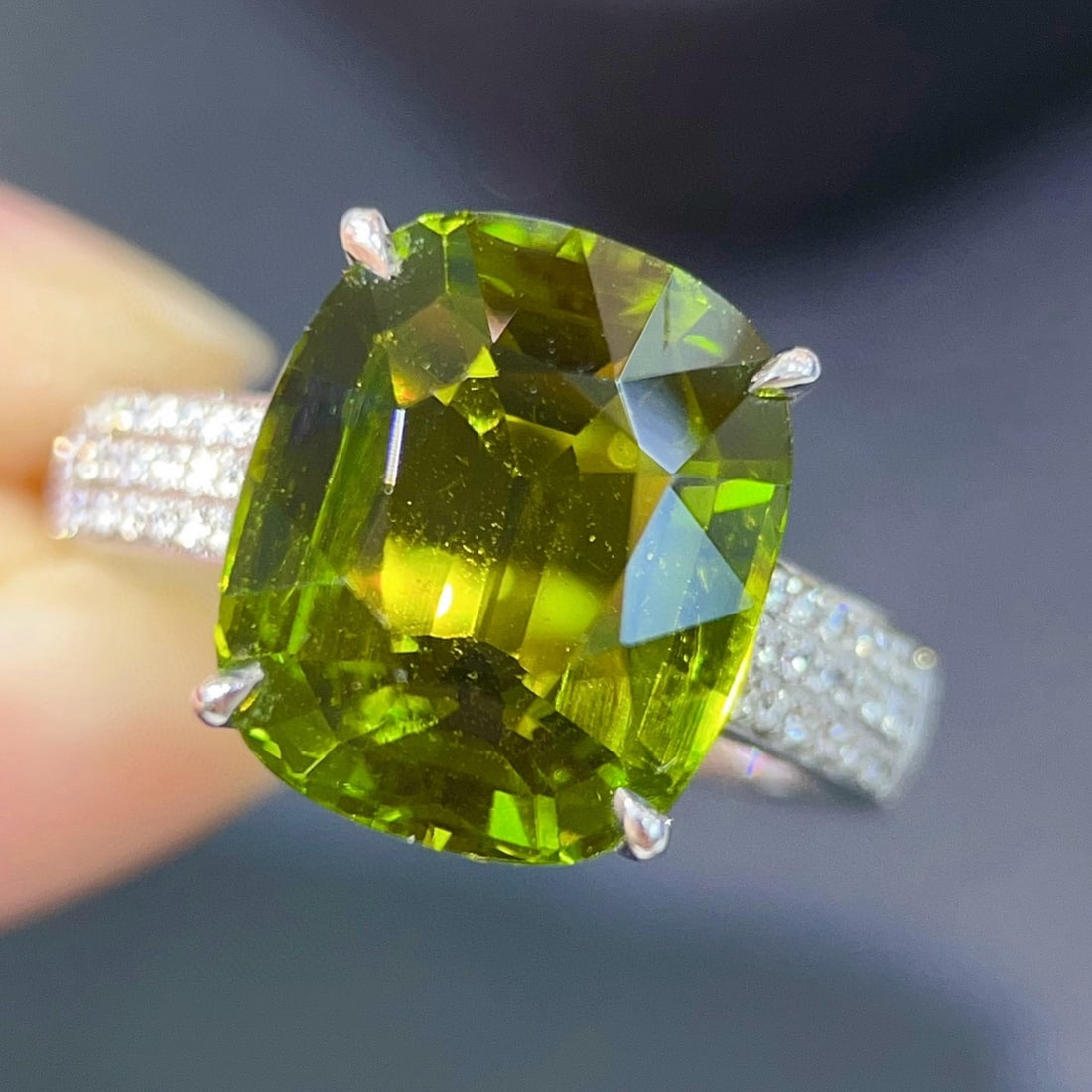 14k Gold 6.80 Ctw Natural Tourmaline & Diamond Ring - 3