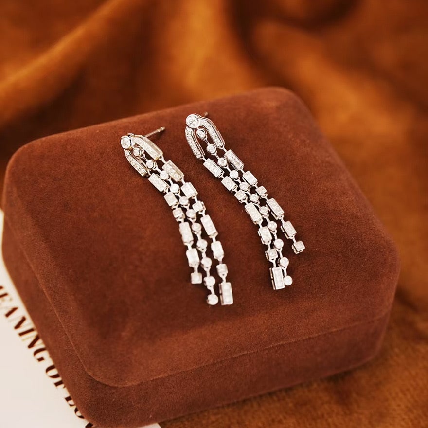 14k Gold 0.62 Ct Natural H Diamond Earrings - 2