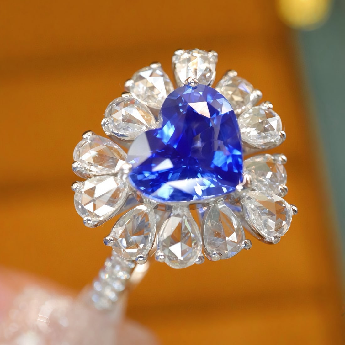 14k Gold 2.34 Ctw Natural Sapphire & Diamond Ring - 2