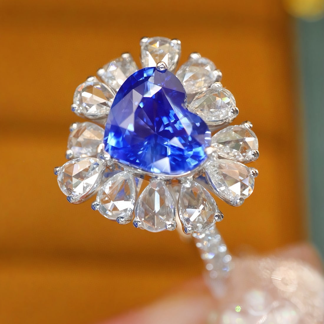 14k Gold 2.34 Ctw Natural Sapphire & Diamond Ring - 3