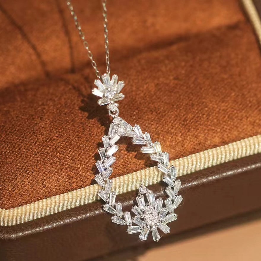 14k Gold 0.85 Ct Natural H Diamond Pendant( Without Chain ) - 2
