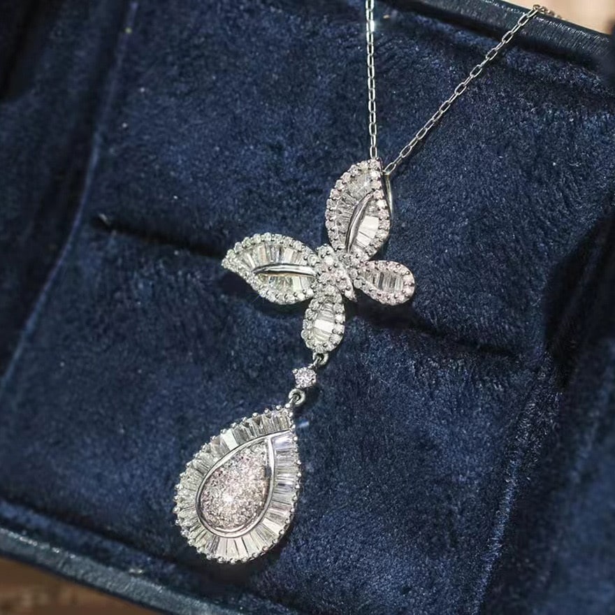 14k Gold 1.2 Ct Natural H Diamond Pendant( Without Chain ) - 3