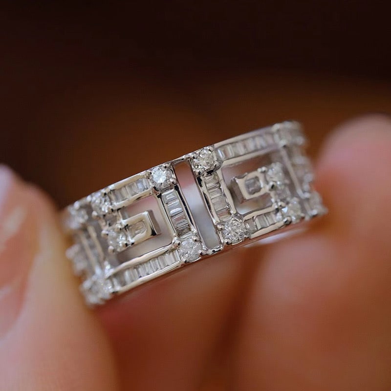 14k Gold 0.9 Ct Natural H Diamond Ring - 5