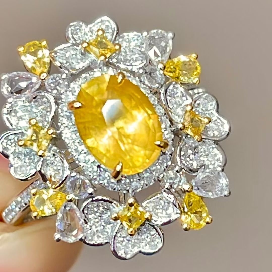 14k Gold 1.6 Ctw Natural Sapphire & Diamond Ring - 2