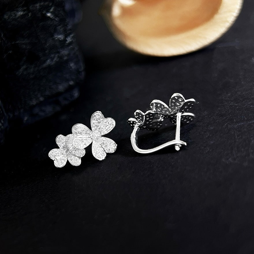 14k Gold 0.4 Ct Natural H Diamond Earrings - 3