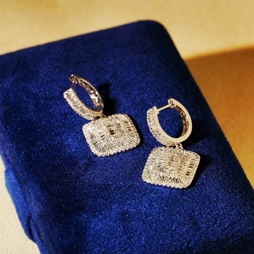 14k Gold 1.3 Ct Natural H Diamond Earrings - 6
