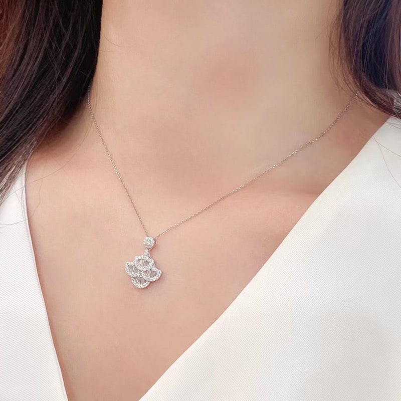14k Gold 0.5 Ct Natural H Diamond Pendant( Without Chain ) - 3