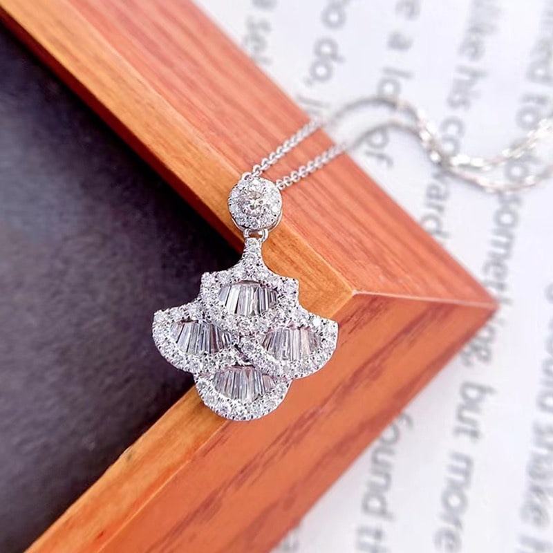 14k Gold 0.5 Ct Natural H Diamond Pendant( Without Chain ) - 4