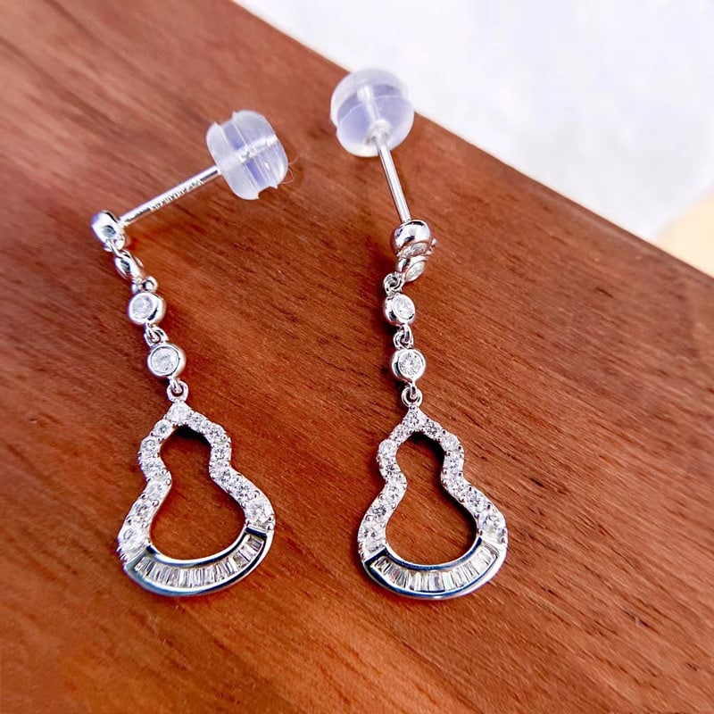 14k Gold 0.5 Ct Natural H Diamond Earrings - 3
