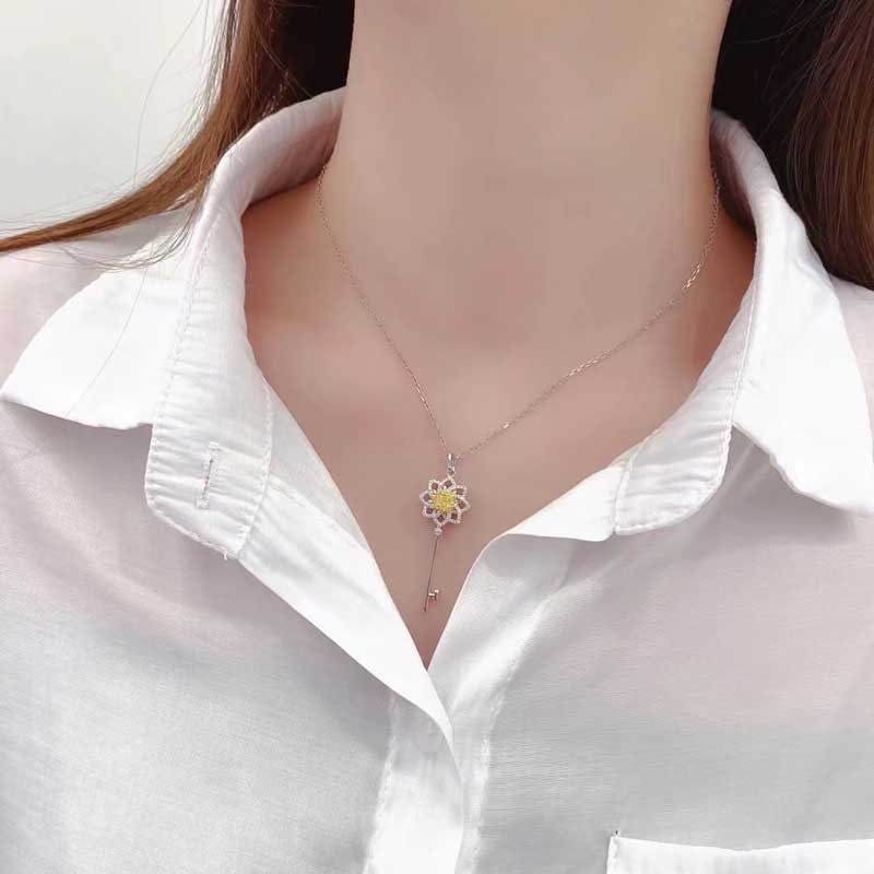 14k Gold 0.5 Ct Natural Color Diamond Pendant( Without Chain ) - 3