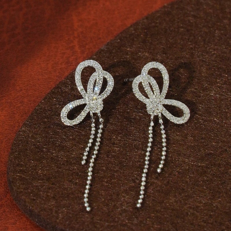 14k Gold 0.56 Ct Natural H Diamond Earrings - 5