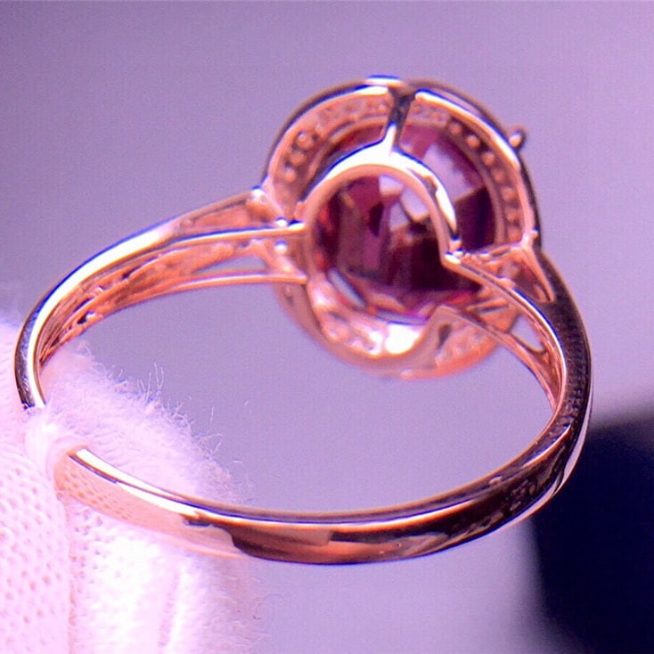 14k Gold 4.5 Ct Natural Tourmaline & Diamond Ring - 5