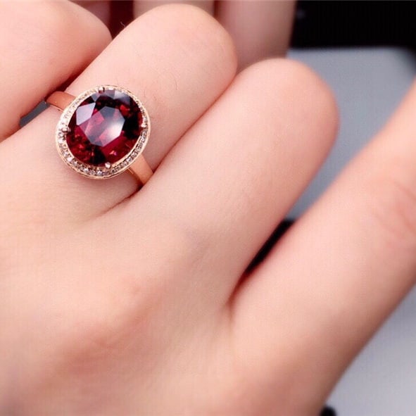 14k Gold 4.5 Ct Natural Tourmaline & Diamond Ring - 6