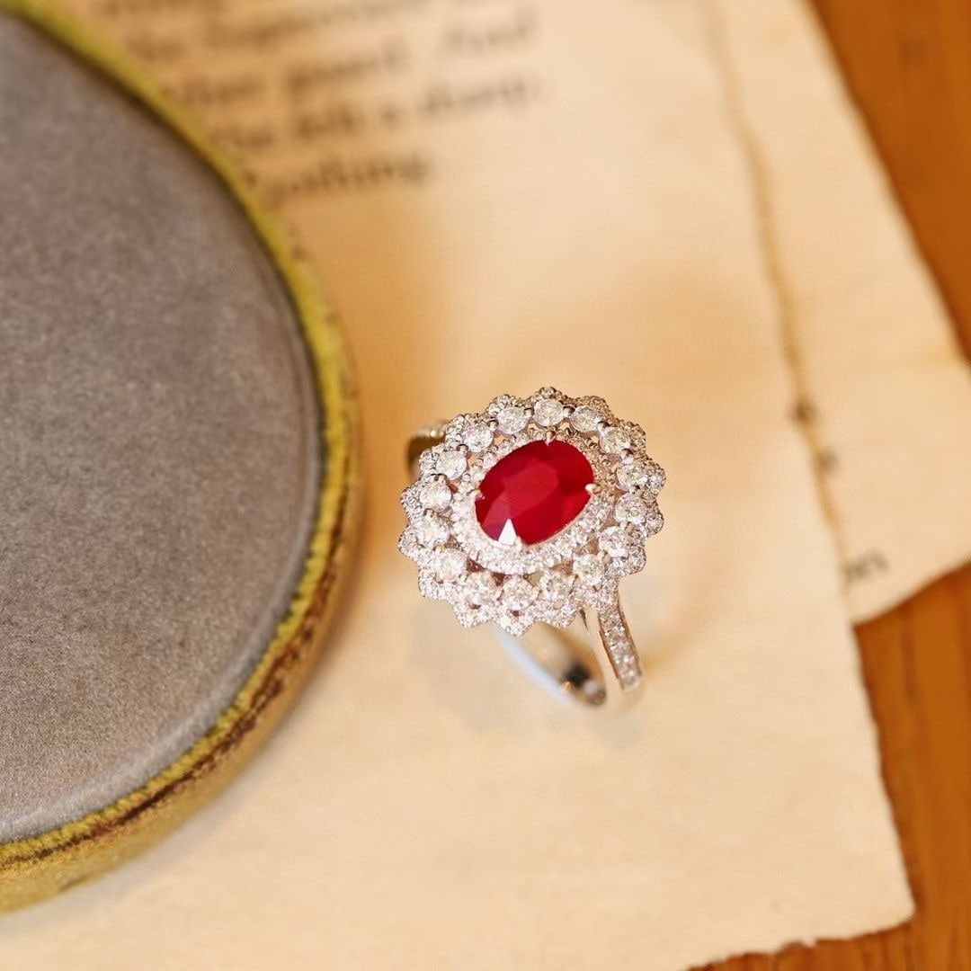 14k Gold 2.09 Ctw Natural Ruby & Diamond Ring - 3