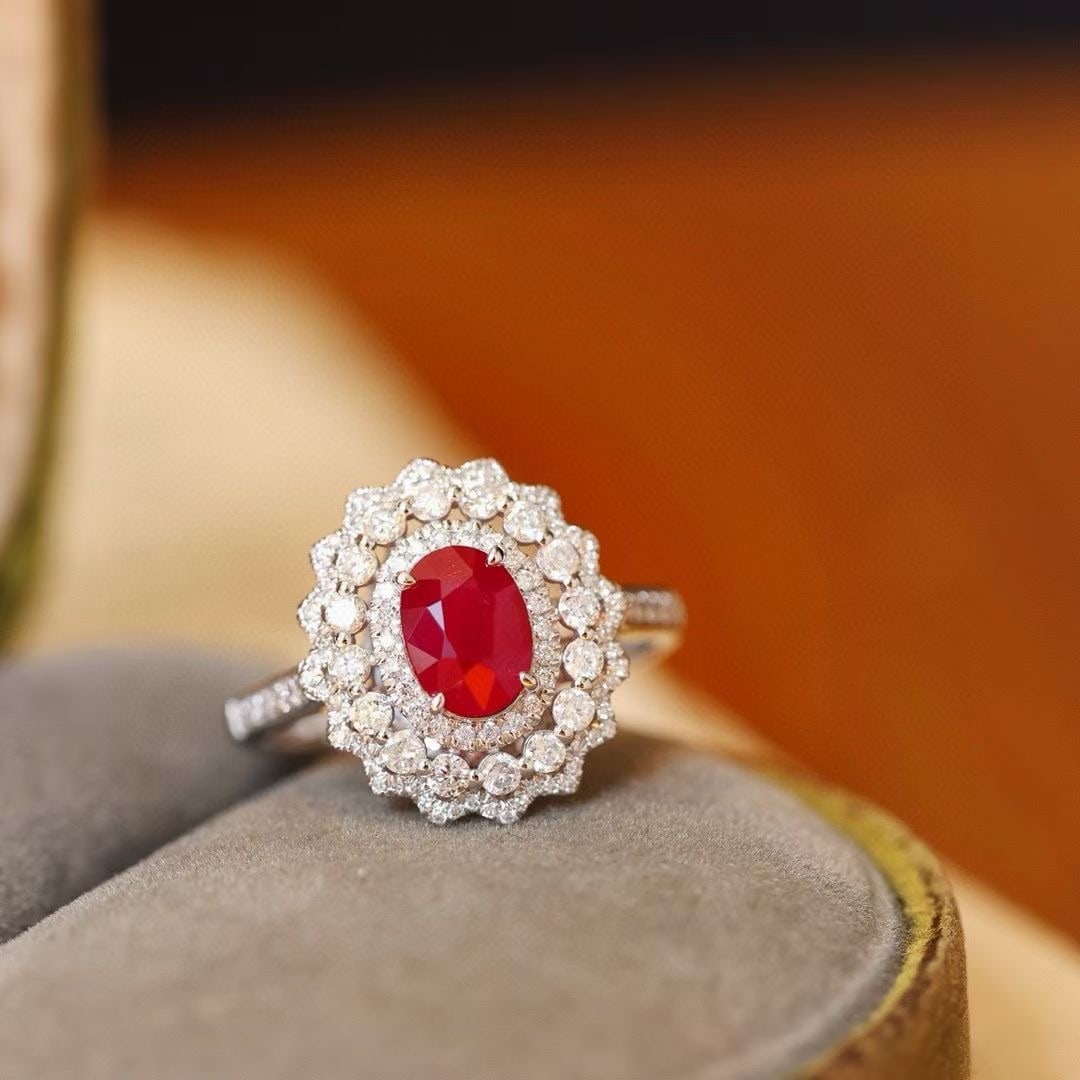 14k Gold 2.09 Ctw Natural Ruby & Diamond Ring - 4