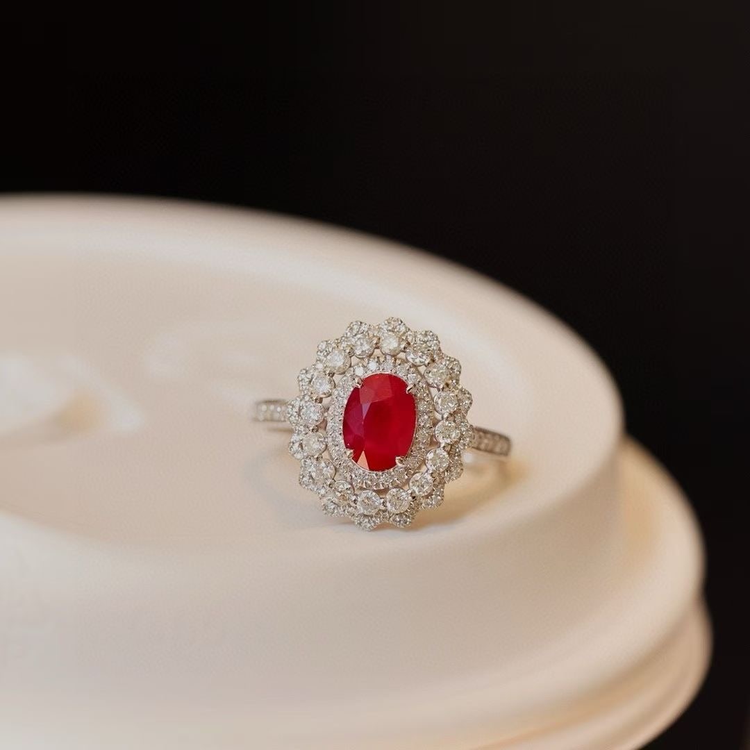 14k Gold 2.09 Ctw Natural Ruby & Diamond Ring - 6