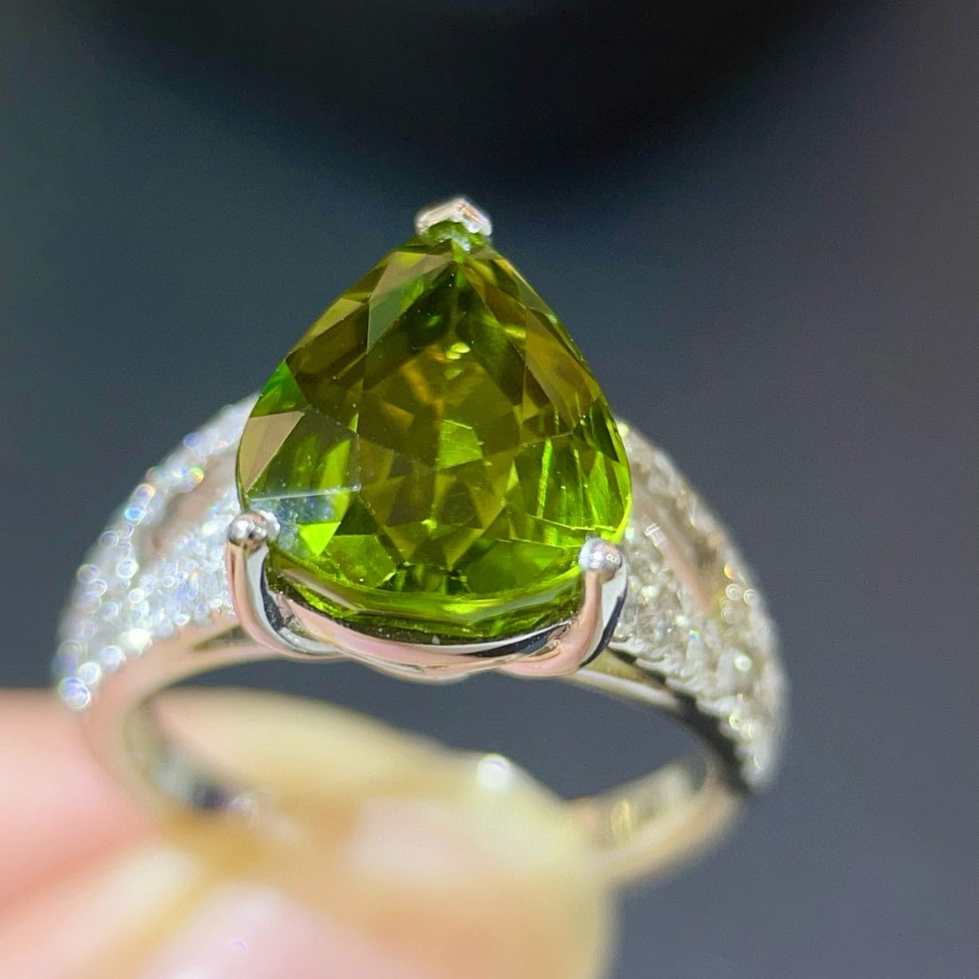 14k Gold 5.9 Ctw Natural Tourmaline & Diamond Ring - 5