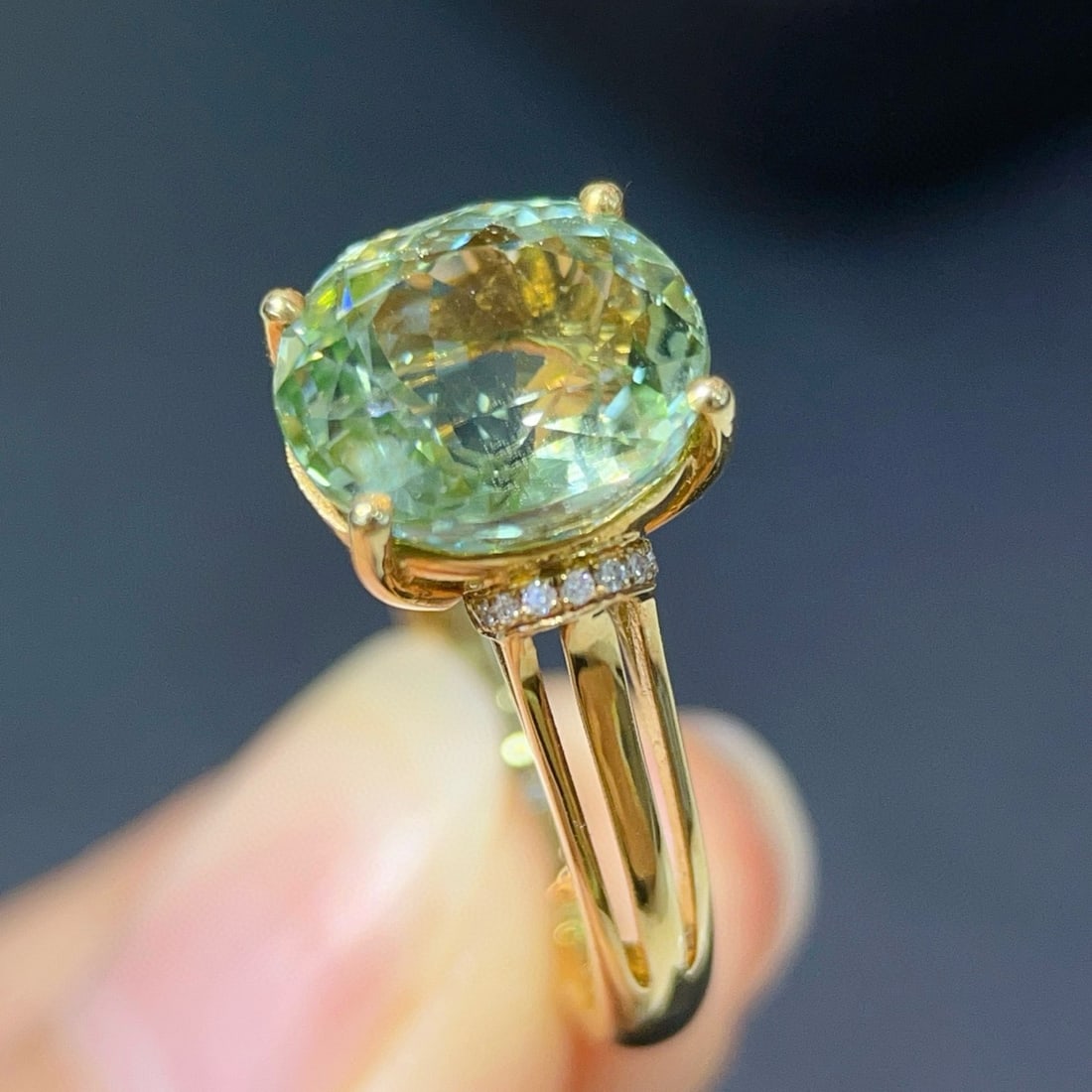 14k Gold 4.45 Ctw Natural Tourmaline & Diamond Ring - 5