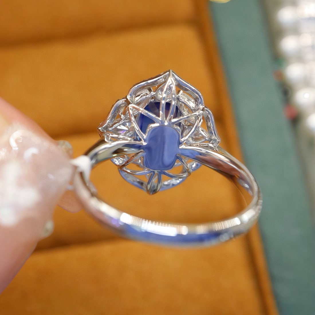 14k Gold 2.75 Ctw Natural Sapphire & Diamond Ring - 4