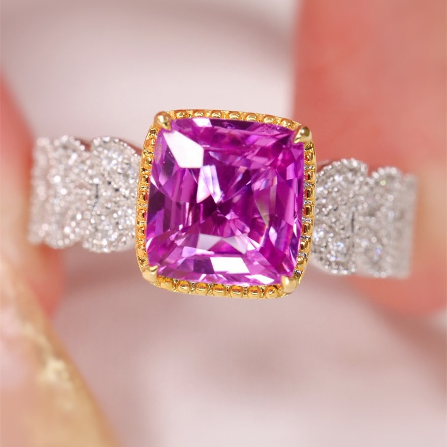 14k Gold 1.75 Ctw Natural Sapphire & Diamond Ring - 2
