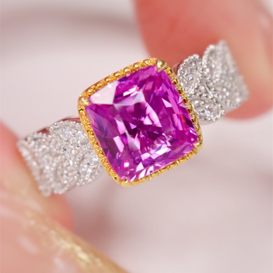 14k Gold 1.75 Ctw Natural Sapphire & Diamond Ring - 3
