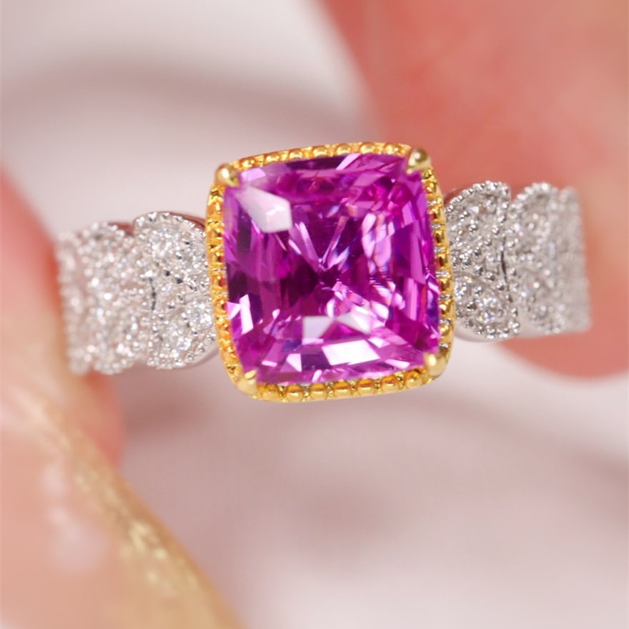 14k Gold 1.75 Ctw Natural Sapphire & Diamond Ring - 4