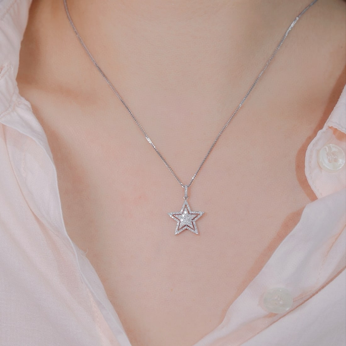 14k Gold 0.30 Ct Natural H Diamond Pendant( Without Chain ) - 4