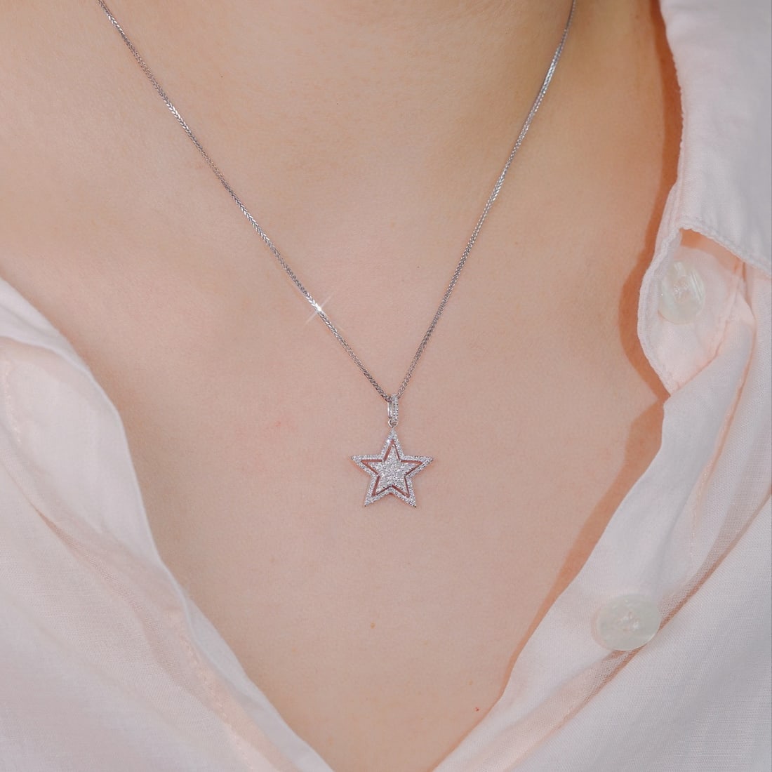 14k Gold 0.30 Ct Natural H Diamond Pendant( Without Chain ) - 6