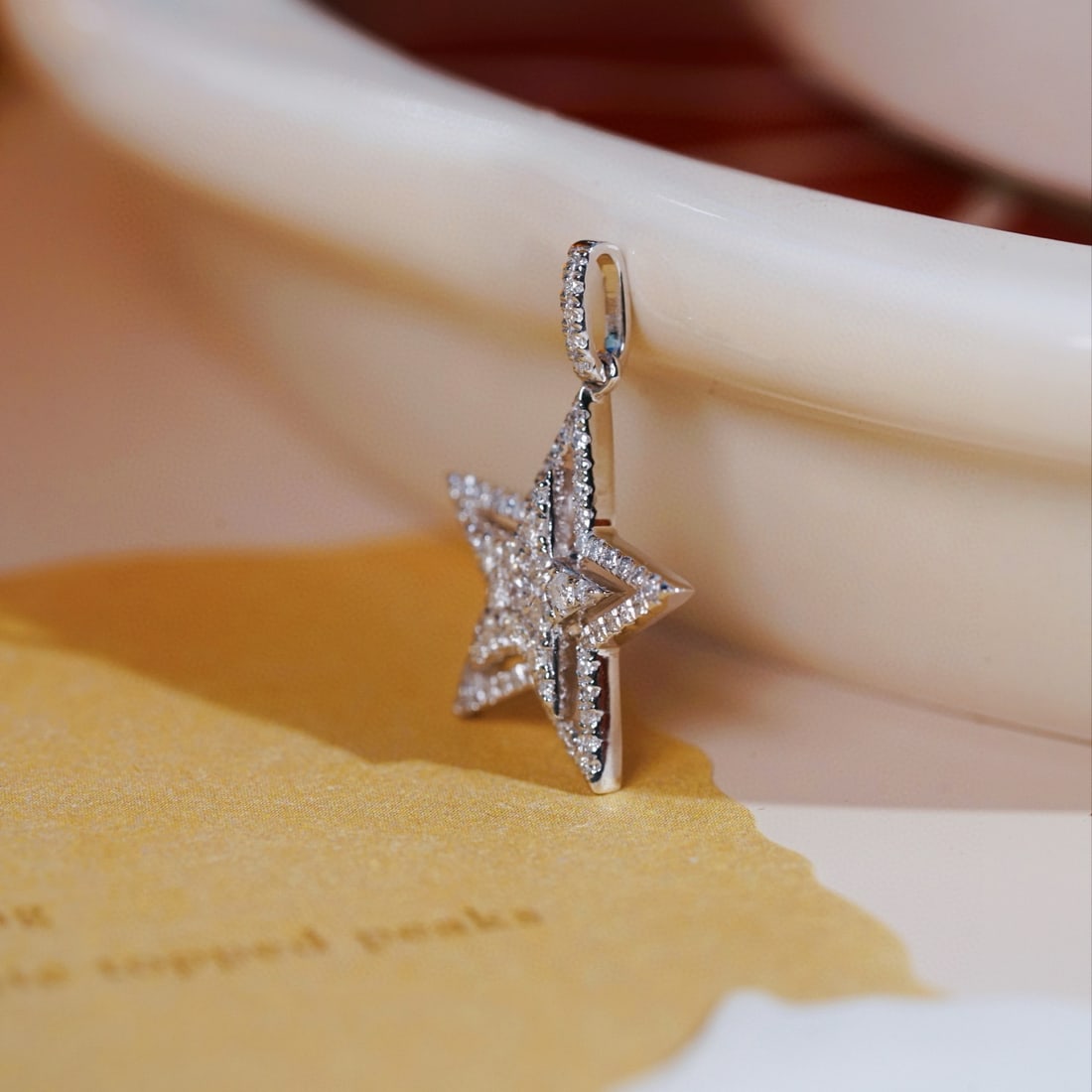 14k Gold 0.30 Ct Natural H Diamond Pendant( Without Chain ) - 8