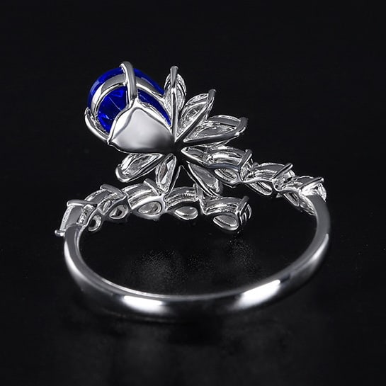 14k Gold 1.74 Ctw Natural Sapphire & Diamond Ring - 4